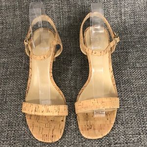 Ann Taylor Cork Chunky Heel Sandal size 7.5 M